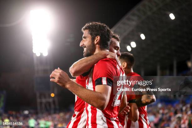 Raul Garcia of Athletic Club celebrates a goal during the spanish league, La Liga Santander, football match played between Getafe CF and Athletic...