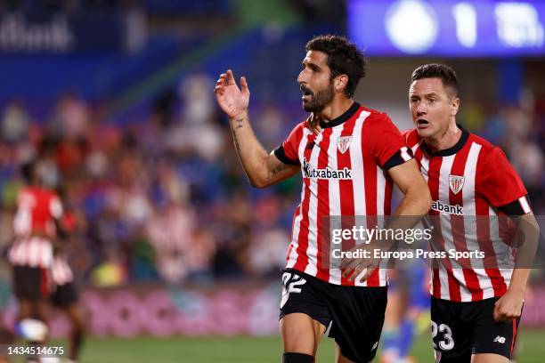 Raul Garcia of Athletic Club celebrates a goal during the spanish league, La Liga Santander, football match played between Getafe CF and Athletic...