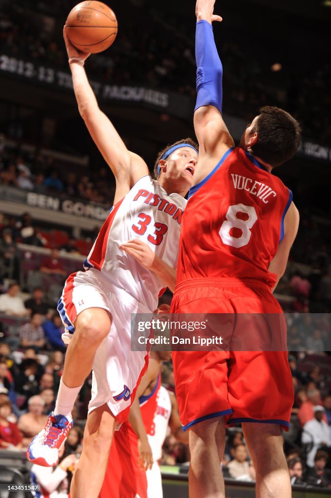 Philadelphia 76ers v Detroit Pistons