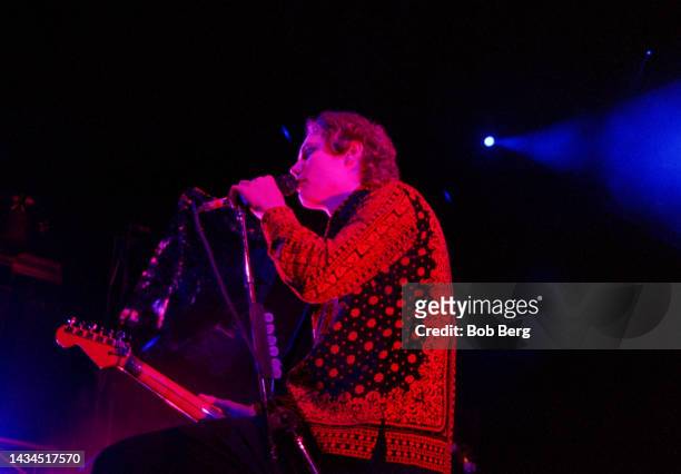 American musician, singer and songwriter Billy Corgan, of the American alternative rock band The Smashing Pumpkins, performs on stage during the 1994...