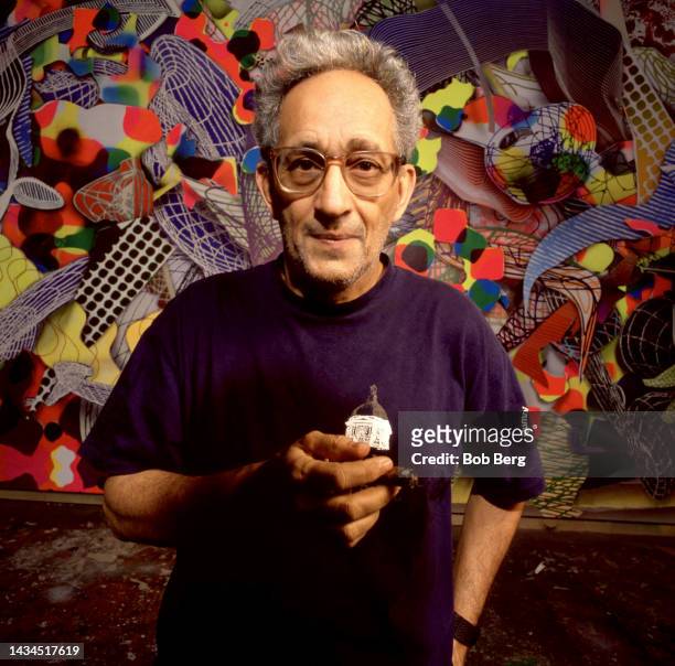 American artist Frank Stella poses for a portrait at his studio in New York, New York in May 1995.