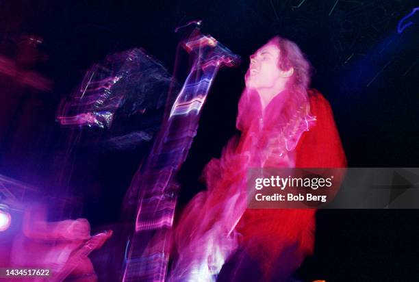 American musician, singer and songwriter Billy Corgan, of the American alternative rock band The Smashing Pumpkins, performs on stage during the 1994...