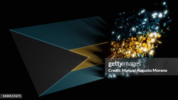 vanishing flag of the bahamas - bahamas festival stock pictures, royalty-free photos & images