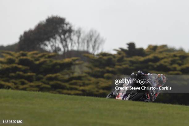 Jorge Martin of Spain and Prima Pramac Racing during the MotoGP of Australia at Phillip Island Grand Prix Circuit on October 16, 2022 in Phillip...