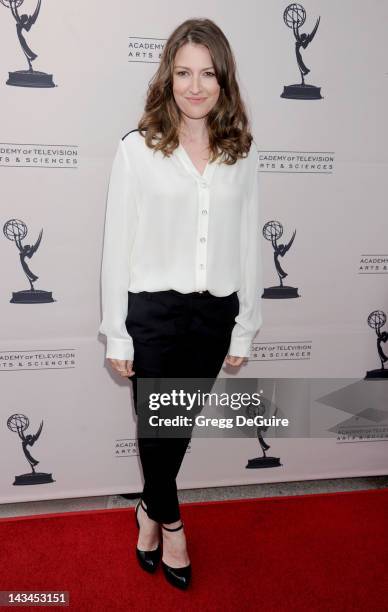 Actress Kelly MacDonald arrives at An Evening With "Boardwalk Empire" at Leonard H. Goldenson Theatre on April 26, 2012 in North Hollywood,...