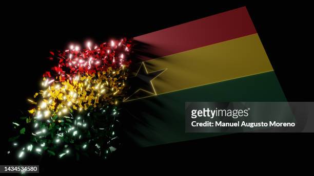 vanishing flag of ghana - ghana culture stock pictures, royalty-free photos & images
