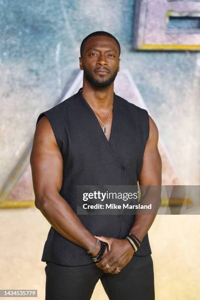 Aldis Hodge attends the UK Premiere of "Black Adam" at Cineworld Leicester Square on October 18, 2022 in London, England.