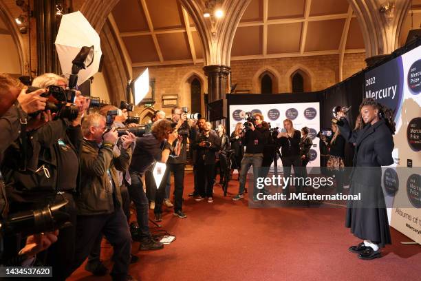 Little Simz wins the Mercury Prize: Albums of the Year 2022 at Eventim Apollo on October 18, 2022 in London, England.