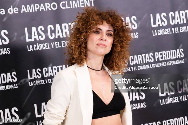 Actress Cayetana Cabezas attends the "Las Cartas Perdidas" premiere at Cines Paz on October 18, 2022 in Madrid, Spain.