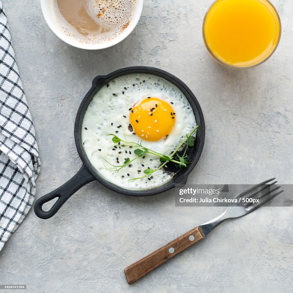 High angle view of egg and egg on table
