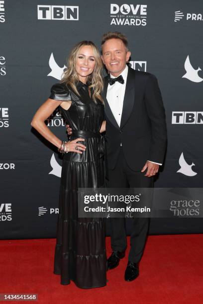 Lauren Bricken and Chris Tomlin attend the 53rd Annual GMA Dove Awards at Lipscomb Allen Arena on October 18, 2022 in Nashville, Tennessee.