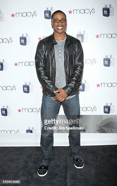 Curtis Granderson attends The New York Yankees Fragrance launch at Macy's Herald Square on April 26, 2012 in New York City.