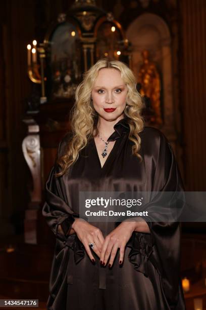 Gwendoline Christie attends Garrard's celebration to mark the launch of their new high Jewellery collection couture held at Kensington Palace on...