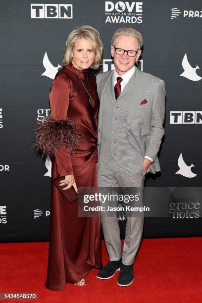 Mary Beth Chapman and Steven Curtis Chapman attend the 53rd Annual GMA Dove Awards at Lipscomb Allen Arena on October 18, 2022 in Nashville,...