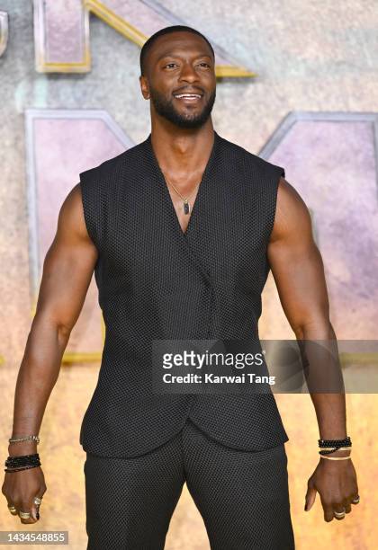 Aldis Hodge attends the UK Premiere of "Black Adam" at Cineworld Leicester Square on October 18, 2022 in London, England.