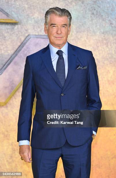 Pierce Brosnan attends the UK Premiere of "Black Adam" at Cineworld Leicester Square on October 18, 2022 in London, England.