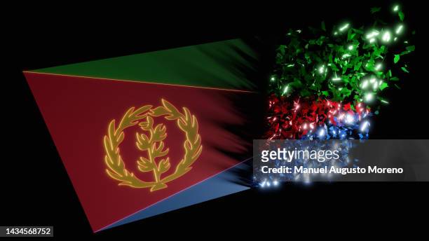vanishing flag of eritrea - asmara eritrea stock pictures, royalty-free photos & images