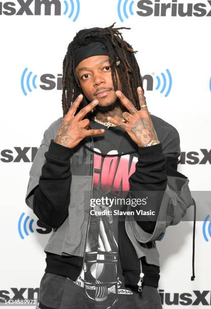 Elgetty Rapper Rapper JID visits SiriusXM Studios on October 18, 2022 in New York ...