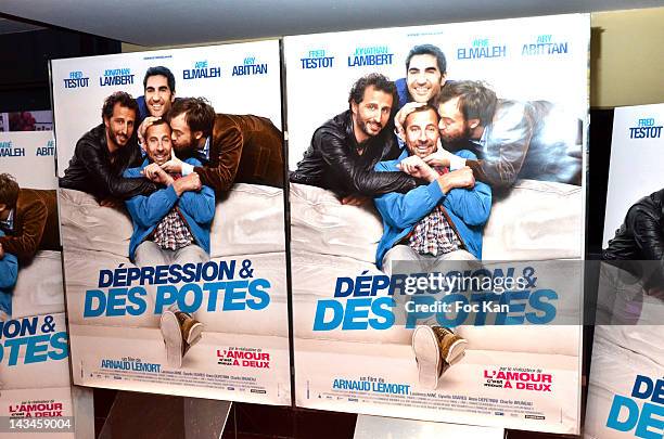 Atmosphere during the 'Depression Et Des Potes' - Paris Photocall at UGC Cine Cite des Halles on April 26, 2012 in Paris, France.