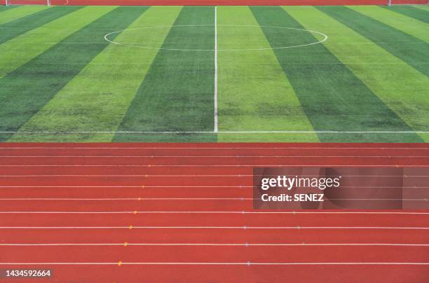athletics stadium - leichtathletikstadion stock-fotos und bilder
