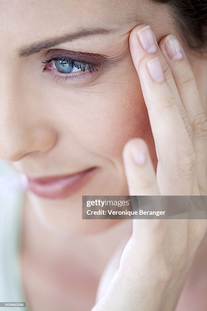 Eye and wrinkles.