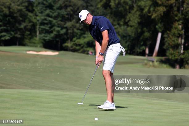 Patrick Sheehan of Penn State University putts on the 14th green during the second round of the Old Town Club Collegiate Classic NCAA mens golf...