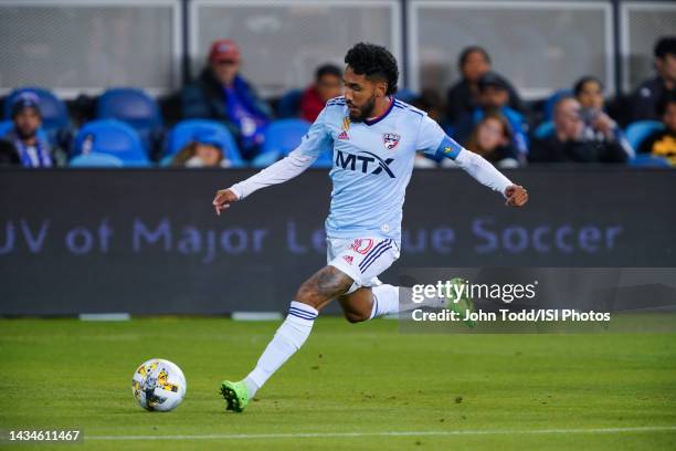 Jesus Ferreira of FC Dallas during a game between FC Dallas and San Jose Earthquakes at PayPal Park on September 17, 2022 in San Jose, California.