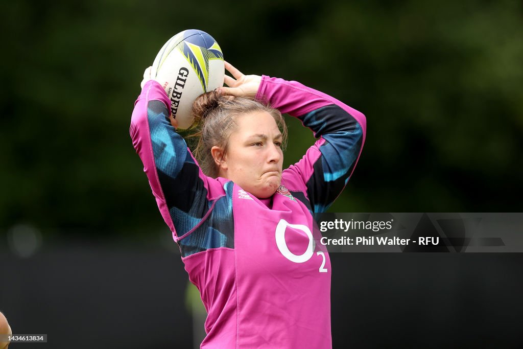 Amy Colcayne Rugby Amy Cokayne during a England Rugby World Cup squad training session ...