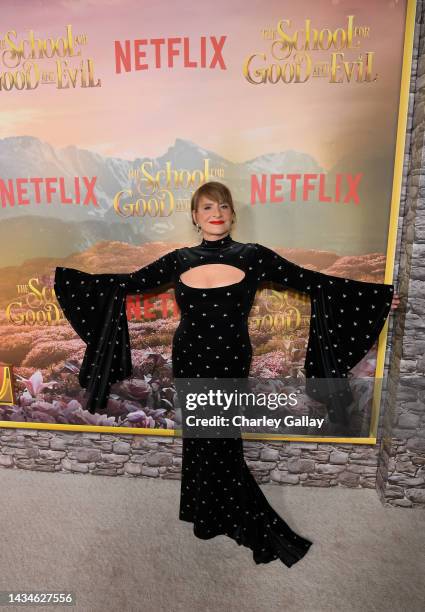 Patti LuPone attends the World Premiere Of Netflix's The School For Good And Evil at Regency Village Theatre on October 18, 2022 in Los Angeles,...