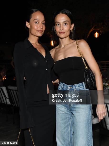 Chloe Bartoli and Marielou Bartoli attend Rachel Zoe And Miranda Kerr Host Autumnal Event In Los Angeles, CA at The Maybourne Beverly Hills on...