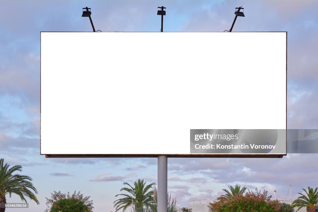 Blank billboard mockup ready for new advertisements