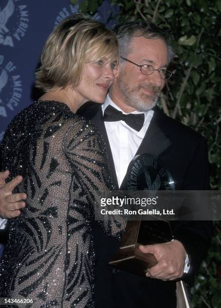 Actress Kate Capshaw and director Steven Spielberg attend the 52nd Annual Directors Guild of America Awards on March 11, 2000 at the Century Plaza...