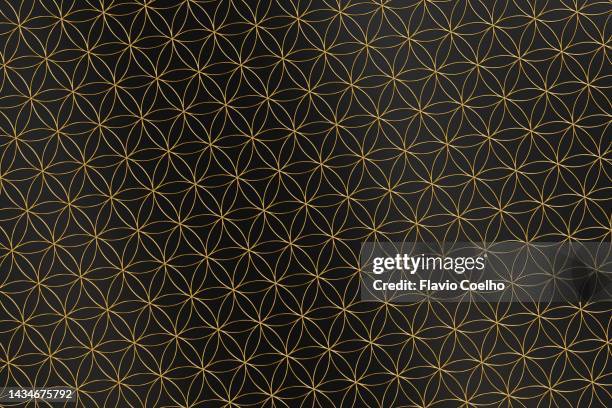 flower of life - hexafoil pattern - art deco pattern stockfoto's en -beelden