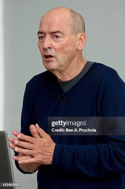 Rem Koolhaas attends a briefing to reveal the full details of a new home for the Garage Center in Moscow which is moving from its original home....