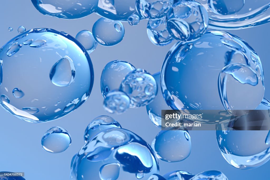 Transparent drop of water