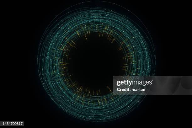 closed loop morphological data and particles - radar fotografías e imágenes de stock