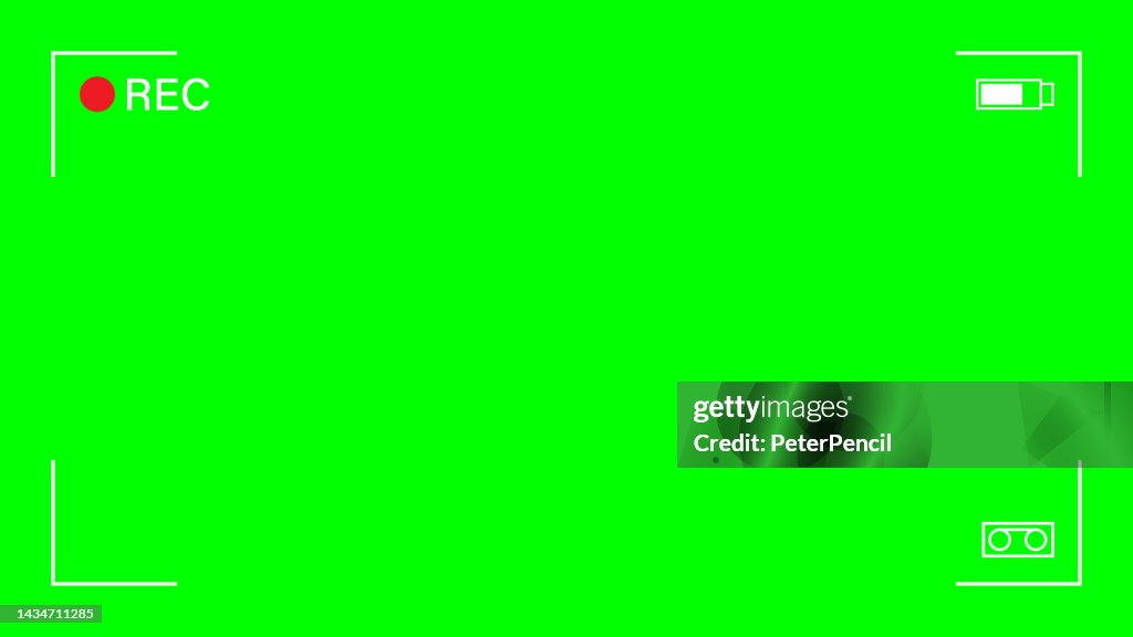Arg Camera Overlay Video Camera Frame Viewfinder Overlay On Green Chromakey Background ...