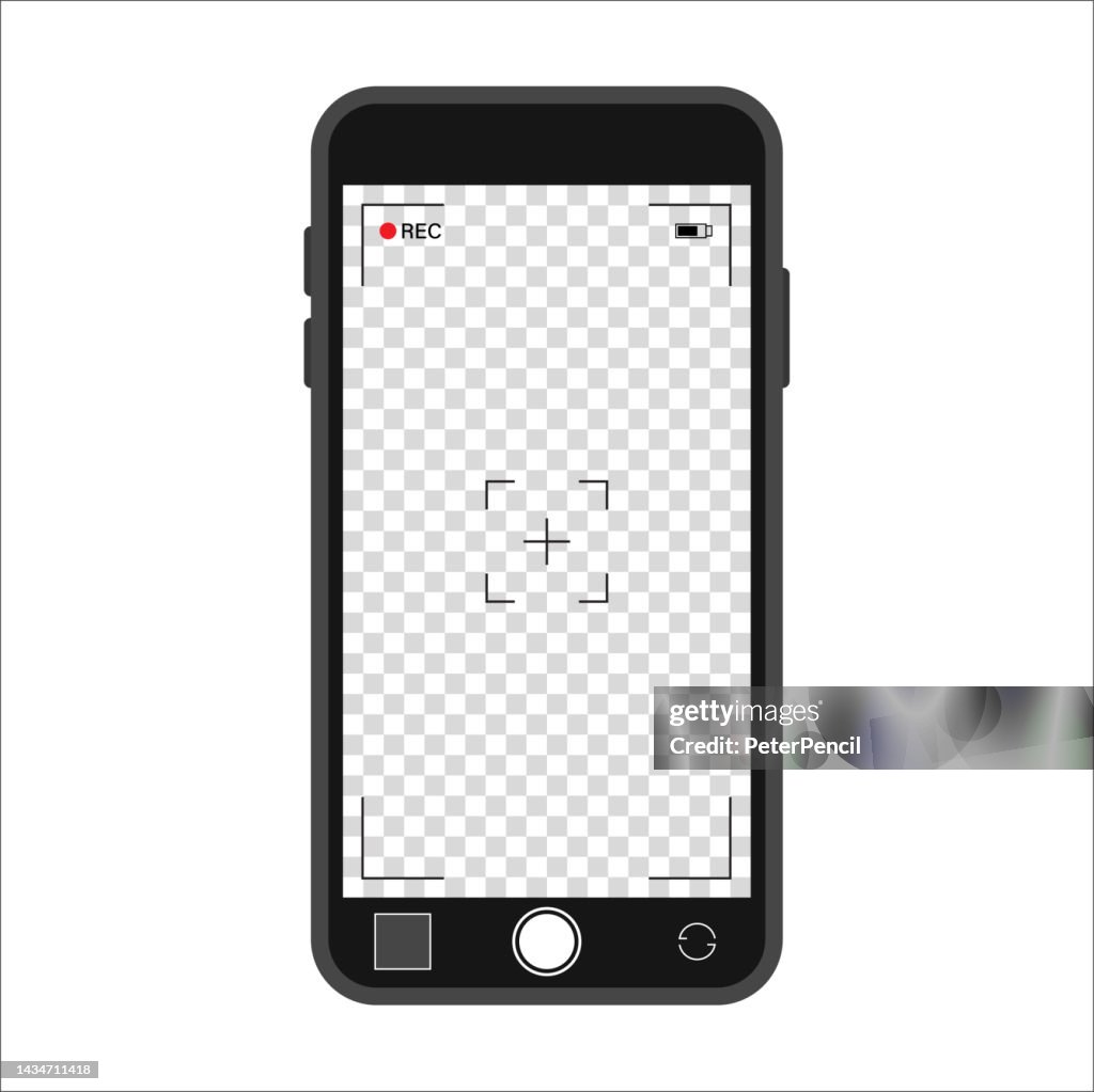 Smartphone Video Camera Frame Viewfinder Overlay On Transparent ...
