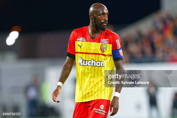 Seko Fofana of RC Lens during the Ligue 1 Uber Eats match between Lens and Montpellier at Stade Felix Bollaert on October 15, 2022 in Lens, France.