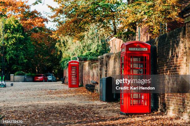 autumn colours on a london street - hampstead london stock pictures, royalty-free photos & images