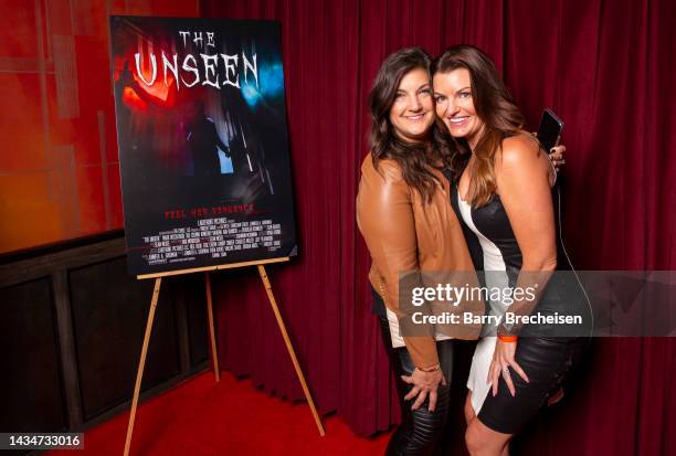 Jennifer Karum and Erin Tulley on the red carpet during the official wrap party of the film “The Unseen” at the Logan Square Theatre on October 15,...