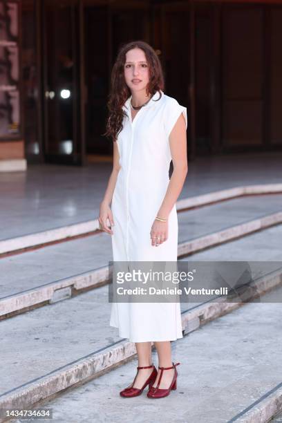 Olimpia Bonato attends the red carpet for "I Morti Rimangono A Bocca Aperta" during the 17th Rome Film Festival at Auditorium Parco Della Musica on...