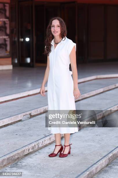 Olimpia Bonato attends the red carpet for "I Morti Rimangono A Bocca Aperta" during the 17th Rome Film Festival at Auditorium Parco Della Musica on...