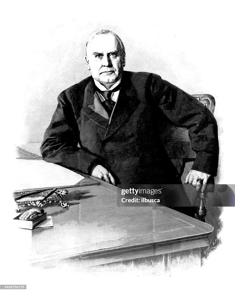 Antique image: US president William McKinley