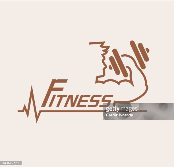 fitness-symbol-design - fitnesseinrichtung stock-grafiken, -clipart, -cartoons und -symbole