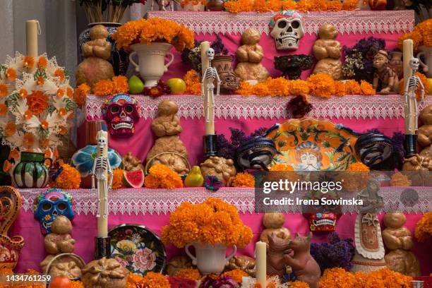 feast of the dead - altar stock pictures, royalty-free photos & images
