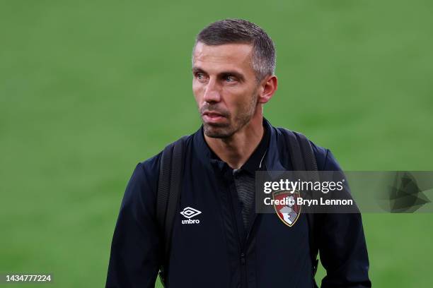Gary O'Neil, Interim Manager of AFC Bournemouth, arrives prior to kick off of the Premier League match between AFC Bournemouth and Southampton FC at...
