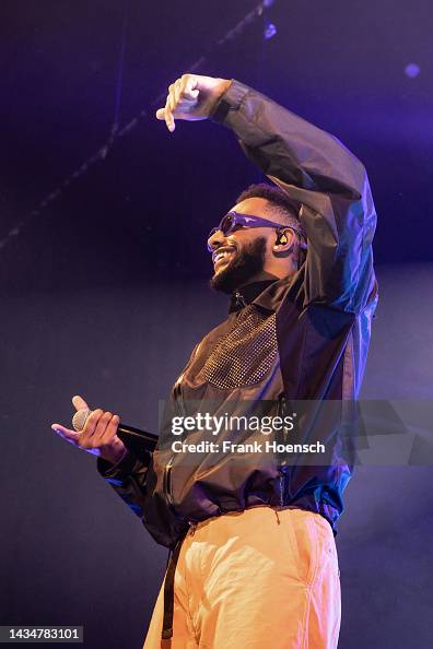 Amine Rapper Family American rapper Adam Amine Daniel aka Amine performs live on stage ...