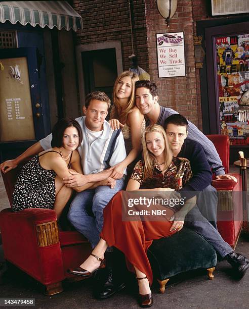 Courteney Cox as Monica Geller, Matthew Perry as Chandler Bing, Jennifer Aniston as Rachel Green, David Schwimmer as Ross Geller, Matt LeBlanc as...