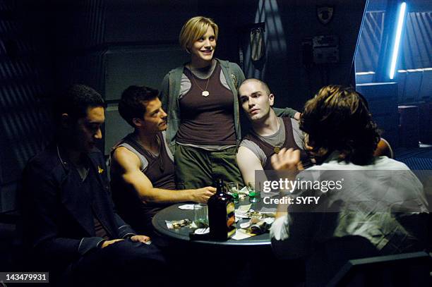 Channel -- "Kobol's Last Gleaming: Part 1 & 2" Episode 12 & 13 -- Aired 1/17/05 & 01/24/05 -- Pictured: Alessandro Juliani as Lt. Felix Gaeta, Jamie...